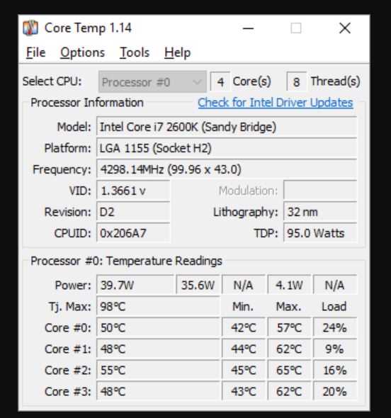 how to check cpu temperature windows 10